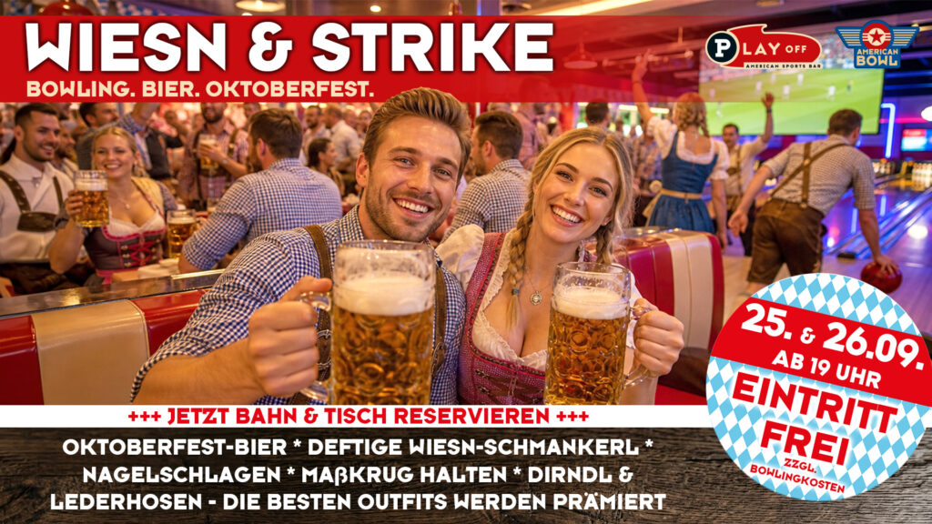 Oktoberfest Stimmung auf der Bowlingbahn im American Bowl
